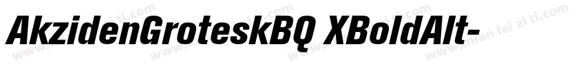 AkzidenGroteskBQ XBoldAlt字体转换